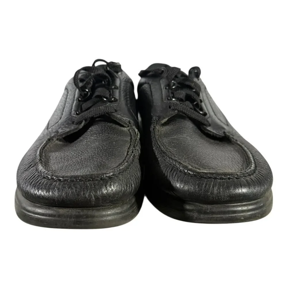 SAS Bout Time Shoes Men’s Size 8.5 M Black Leather Moc Toe Lace Up Comfort